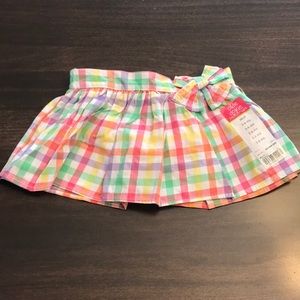 Plaid skirt with matching diaper cover/bloomers